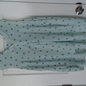 Cj Banks Flowy Turtle Print Tank Blouse In Teal And Green Size XL
